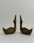 Vintage Brass Geese- A Pair
