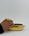 Vintage Brass Duck Stash Pot