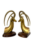 Vintage Sarréid Ltd. Brass Ibex Sculptures — Made in Spain, Mid-Century Modern Elegance
