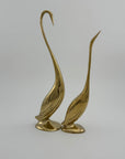 Vintage Brass Cranes-A Pair