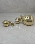 Golden Snooze – Vintage Brass Hippo Pair