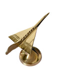 Vintage Brass Jet on Stand