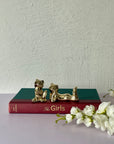 Small Vintage Brass Cats with an Attitude