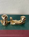 Small Vintage Brass Cats with an Attitude