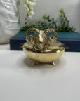 Sweet Brass Sheep Trinket Dish