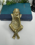 Vintage Brass Frog Ashtray