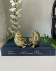 Vintage Brass Frog Pair