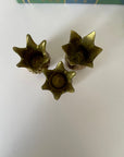 Vintage Mini Brass Pineapple Taper Candleholders