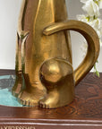 Vintage Brass Large Retro Cat