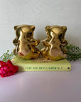 Vintage Brass Teddy Bear Bookends