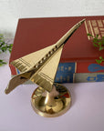 Vintage Brass Jet on Stand