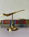 Vintage Brass Jet on Stand