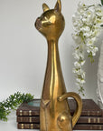Vintage Brass Large Retro Cat
