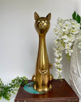 Vintage Brass Large Retro Cat