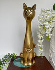 Vintage Brass Large Retro Cat
