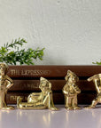 Vintage Brass Miniature Clown Set