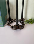 Metal Chain Link Three Light Candelabra