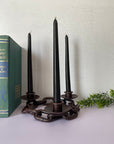 Metal Chain Link Three Light Candelabra