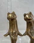 Vintage Brass Frog Couple