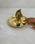 Vintage Brass Horse Head Trinket Dish – Equestrian Vanity or Desk Catchall