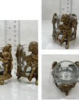 Vintage Brass Cherub Votive Candle Holders