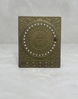 Vintage Brass Sundial Desk Calendar with Pegs