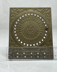 Vintage Brass Sundial Desk Calendar with Pegs