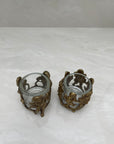 Vintage Brass Cherub Votive Candle Holders