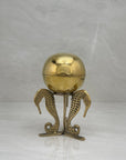 Brass Stash Ball on Seahorse Stand