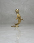 Brass Dolphin with Ball