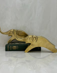 Vintage Brass Trunk Up Elephant Pair