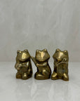 Vintage Brass Frog Sports Players-A Set of Three