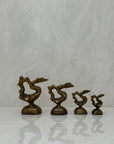 Vintage Brass Bird Weights - A Four Piece Set