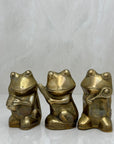 Vintage Brass Frog Sports Players-A Set of Three