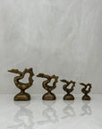 Vintage Brass Bird Weights - A Four Piece Set