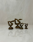 Vintage Brass Bird Weights - A Four Piece Set