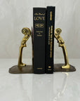 Vintage Brass Guitar Bookends-A Pair