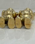 Cute Miniature Vintage Brass Basketball Bears-A Pair