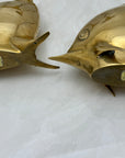 Large Vintage Brass Fish-A Pair by Dolbi Cashier
