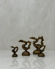 Vintage Brass Bird Weights - A Four Piece Set