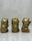 Vintage Brass Frog Sports Players-A Set of Three