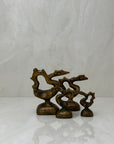 Vintage Brass Bird Weights - A Four Piece Set