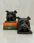 Vintage Bulldog With Cigar Bookends-A Pair