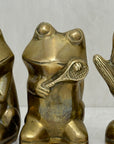 Vintage Brass Frog Sports Players-A Set of Three