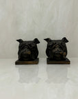 Vintage Bulldog With Cigar Bookends-A Pair