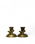 Vintage Brass Squirrel Candlestick Holders-A Pair