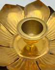 Vintage Brass Flower Candleholders-A Pair