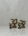 Vintage Brass Bird Weights - A Four Piece Set
