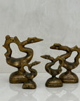 Vintage Brass Bird Weights - A Four Piece Set