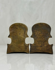 Vintage Brass Guitar Bookends-A Pair